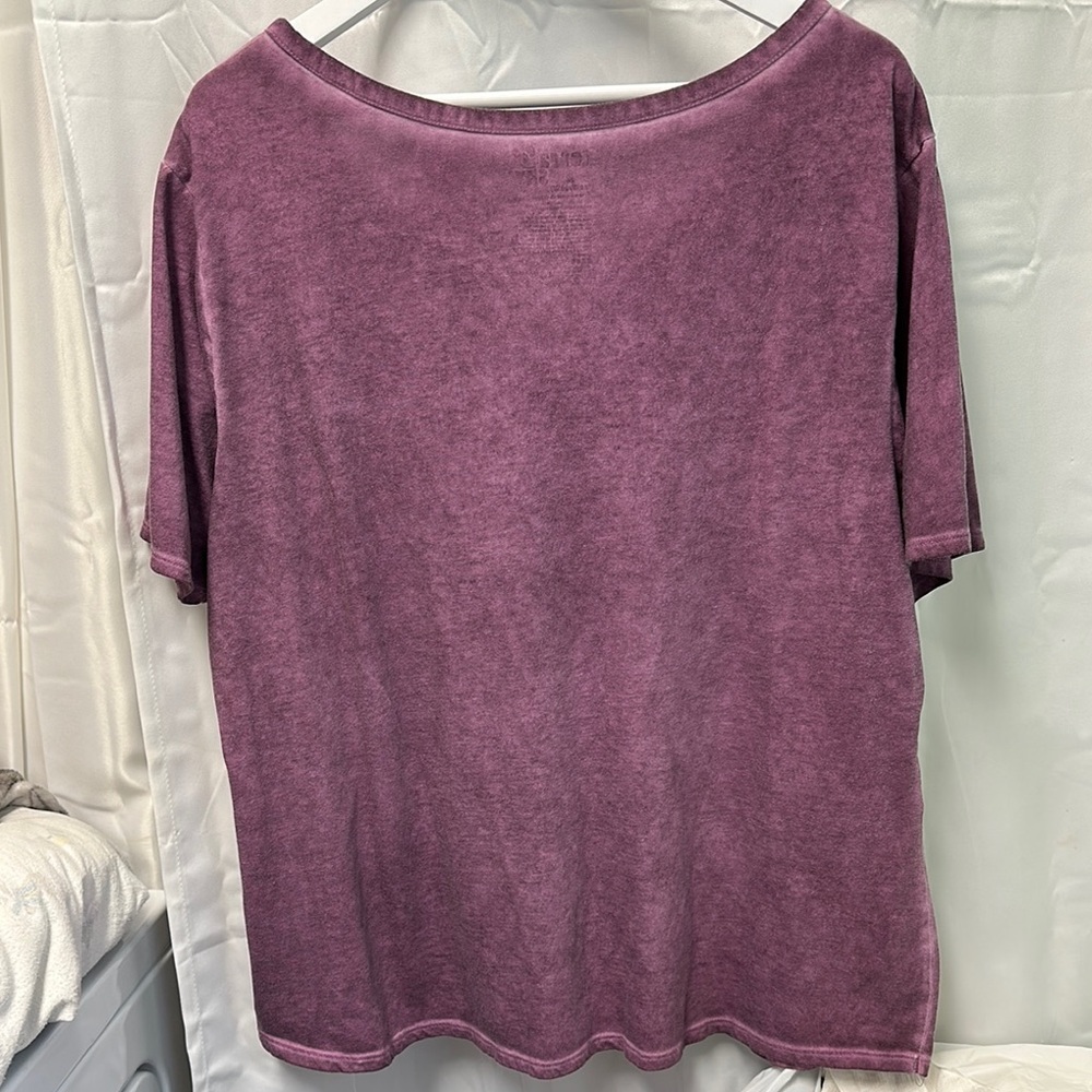 Terra & Sky Women's Purple Short Sleeve Tee - Picture 3 of 6